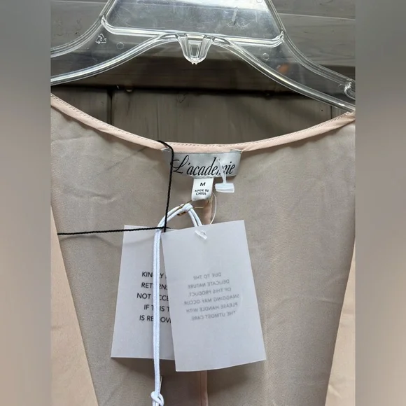 L’Academie by Marianna Marin Midi Dress in Neutral New with Tags!